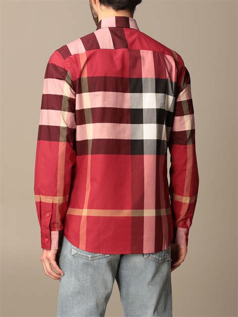 burberry shirts red